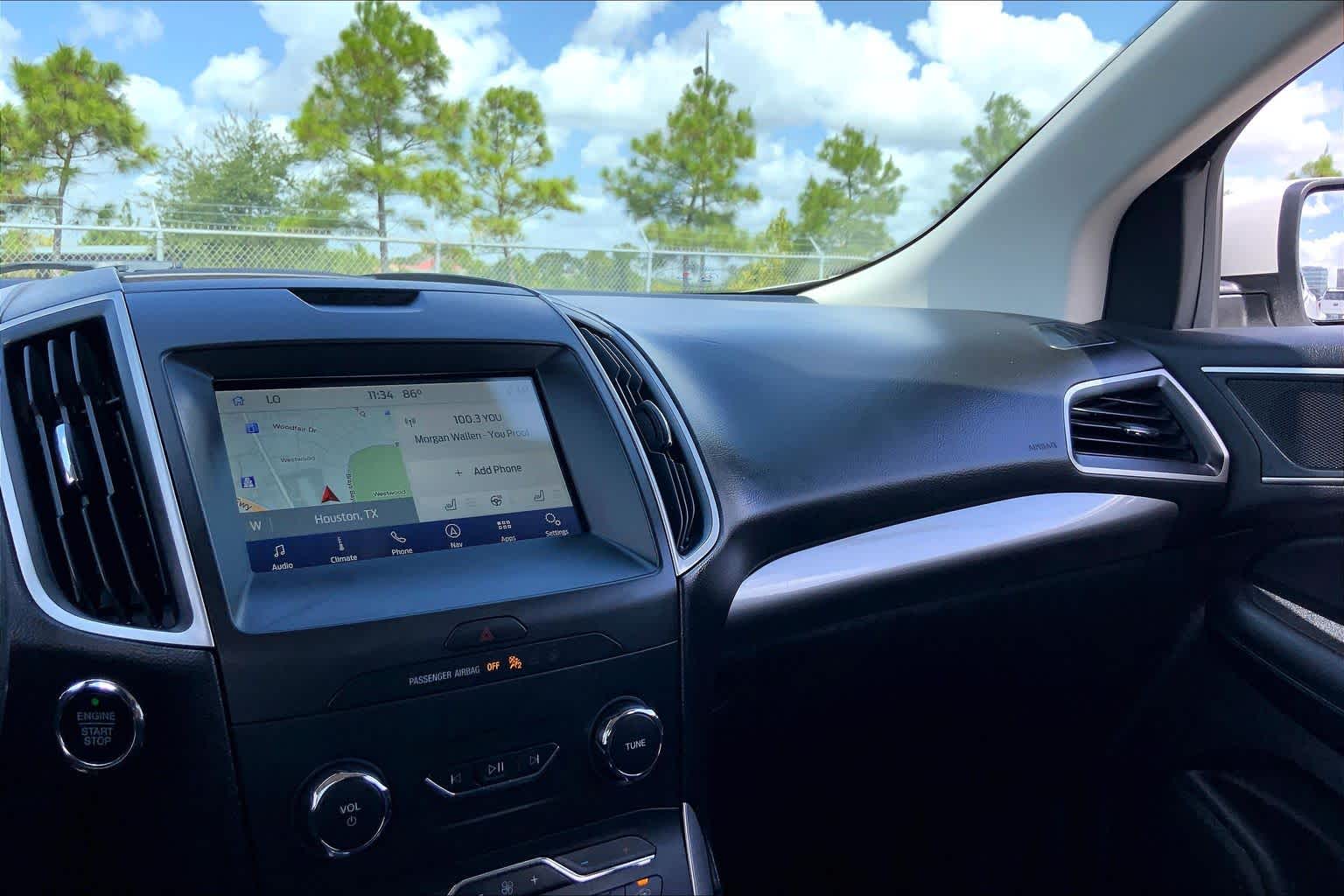 2020 Ford Edge SEL Star White Metallic Tri-Coat at Tomball Ford