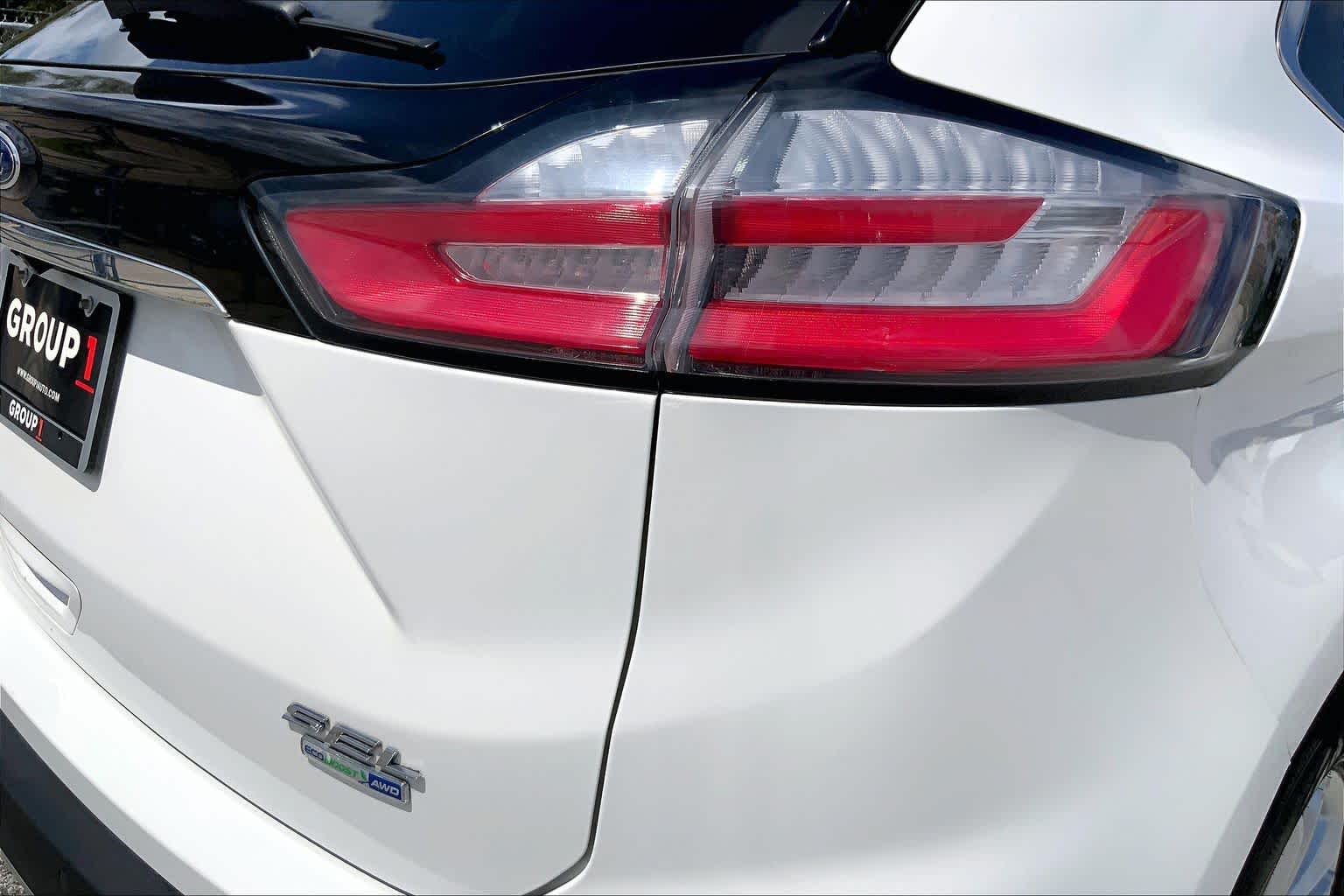 2020 Ford Edge SEL Star White Metallic Tri-Coat at Tomball Ford