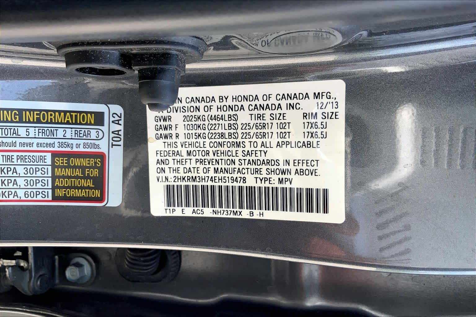 2014 Honda CR-V EX-L Polished Metal Metallic at AutoNation USA Katy