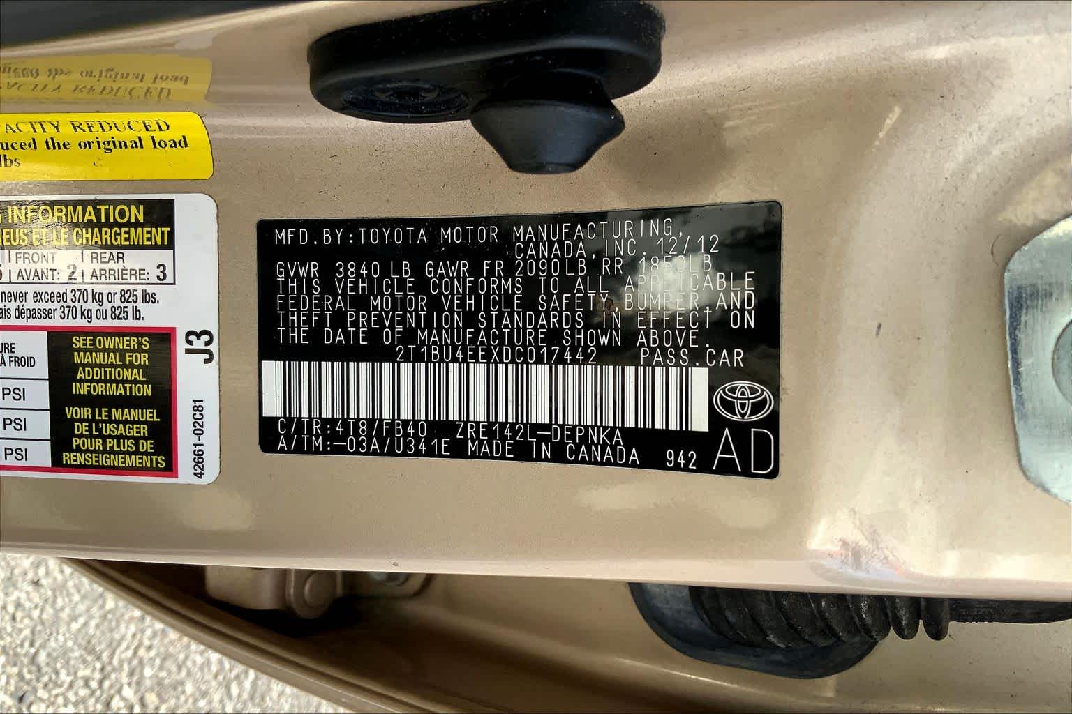 2013 Toyota Corolla LE Sandy Beach Metallic at Group 1 Toyota Southwest
