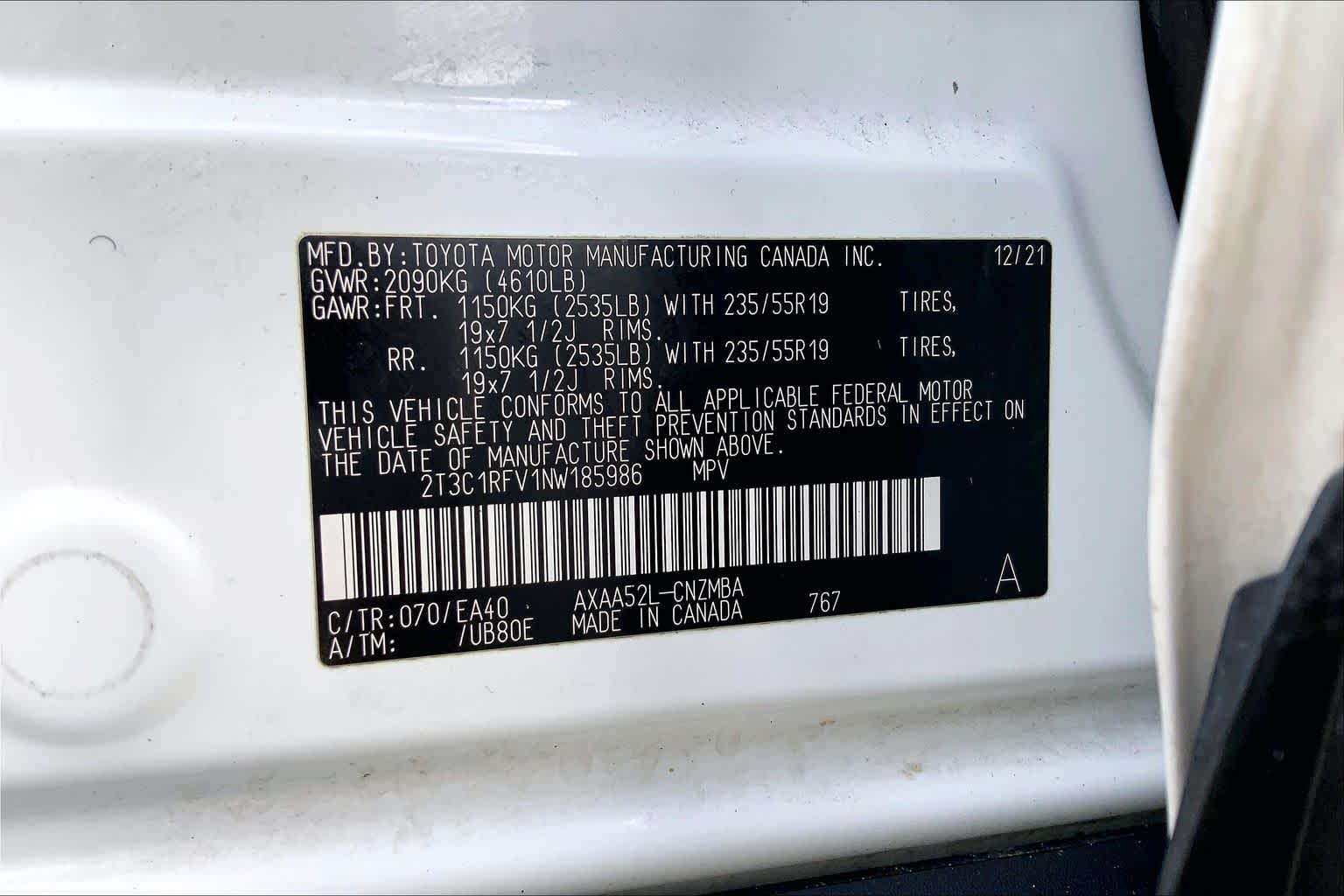 2022 Toyota RAV4 XLE Premium Blizzard Pearl at Lexus Southwest Houston