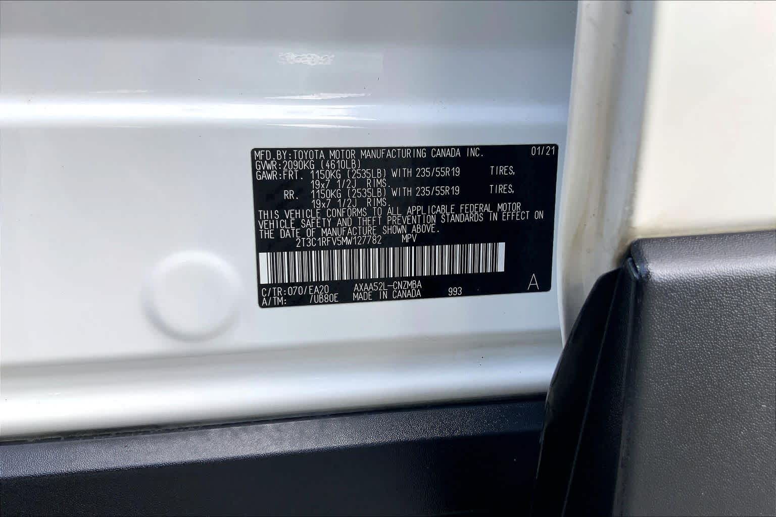 2021 Toyota RAV4 XLE Premium Blizzard Pearl at Sterling McCall Nissan