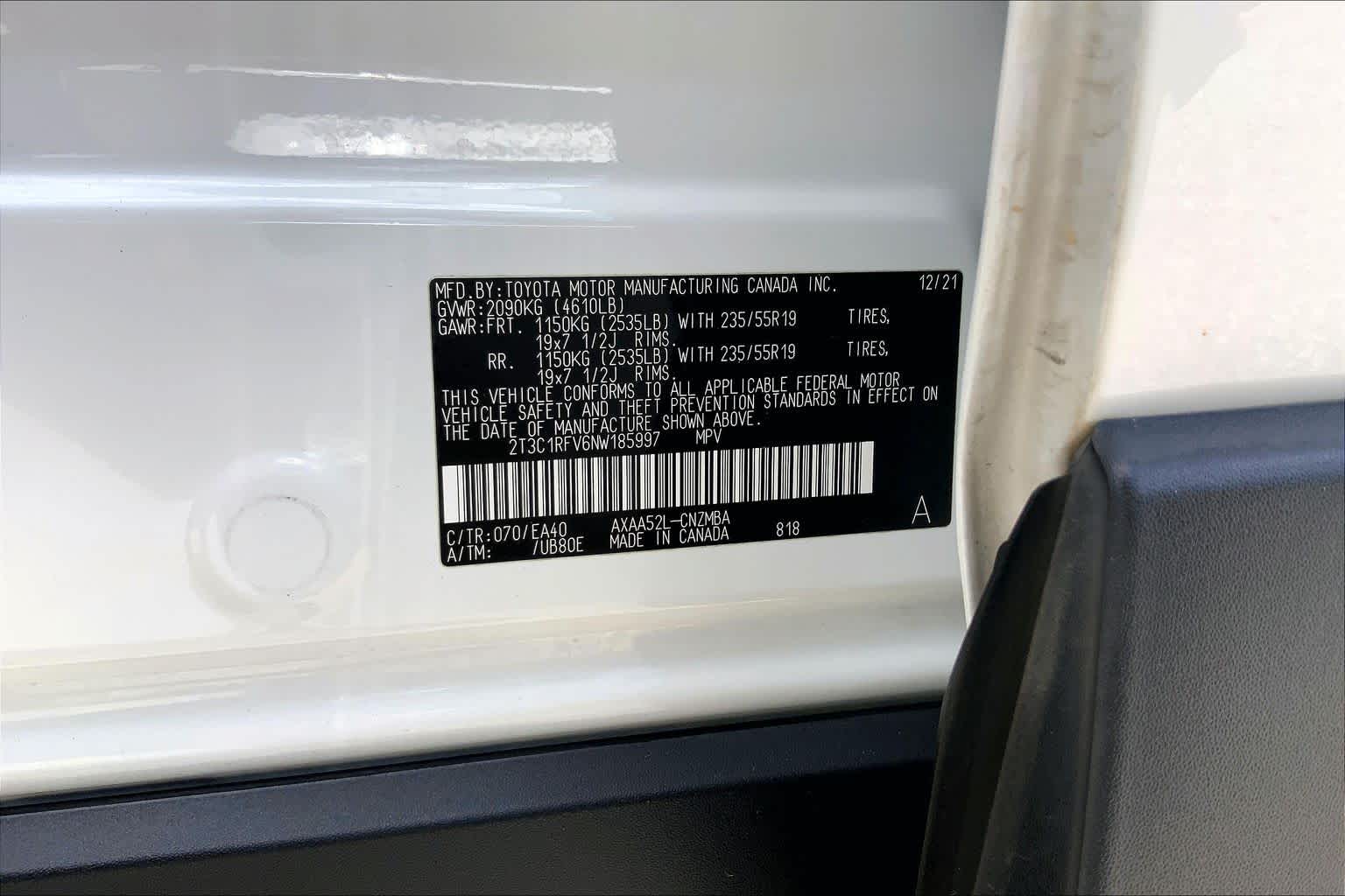 2022 Toyota RAV4 XLE Premium Blizzard Pearl at Mac Haik CDJR North Houston