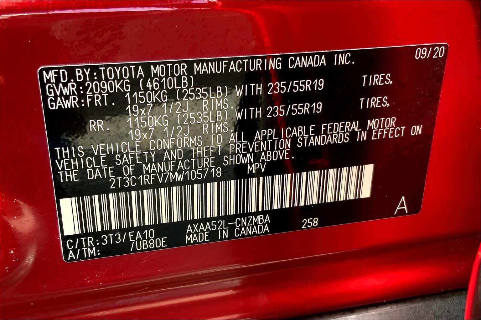 2021 Toyota RAV4 XLE Premium Ruby Flare Pearl at Group 1 Toyota Southwest