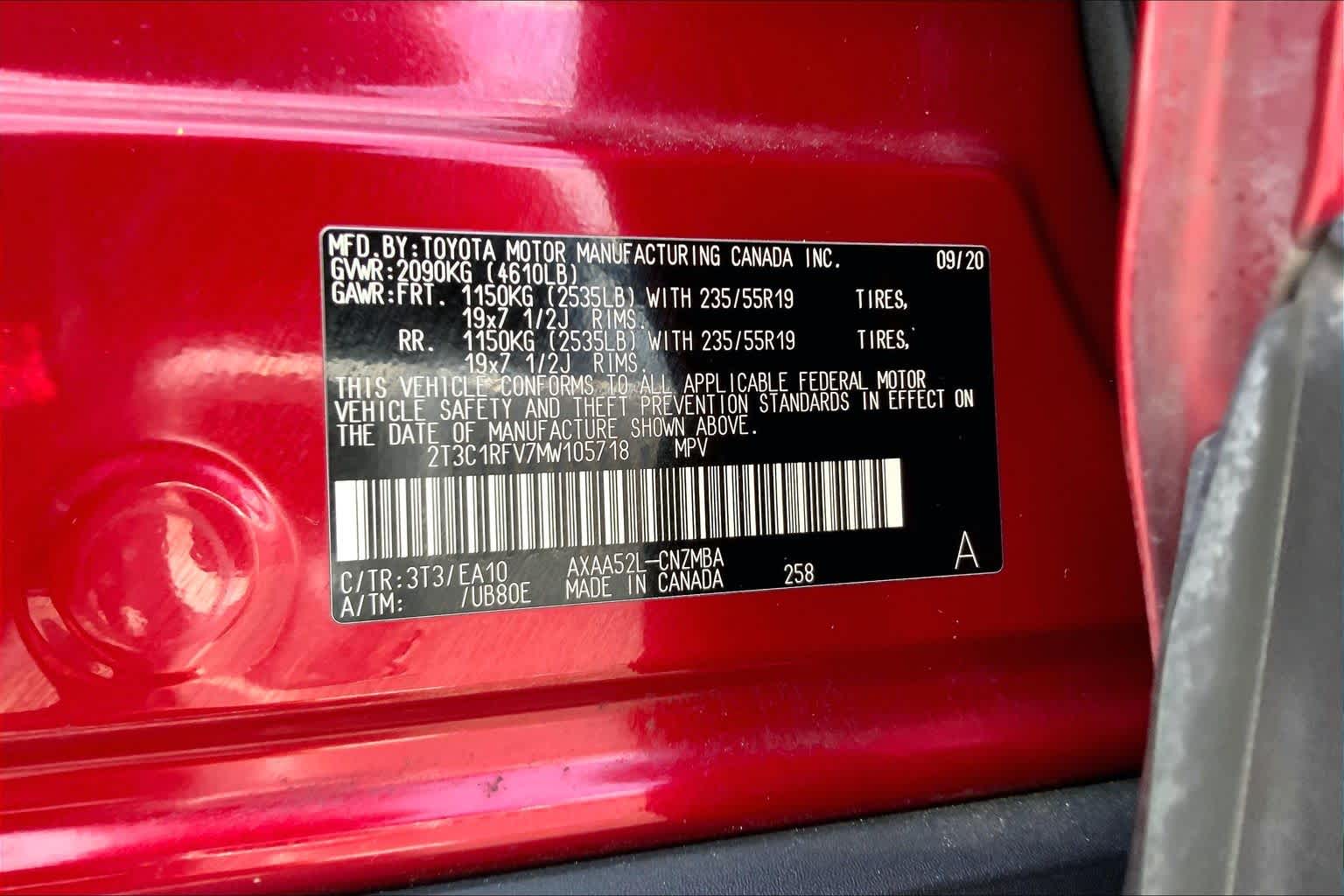 2021 Toyota RAV4 XLE Premium Ruby Flare Pearl at Group 1 Toyota Southwest