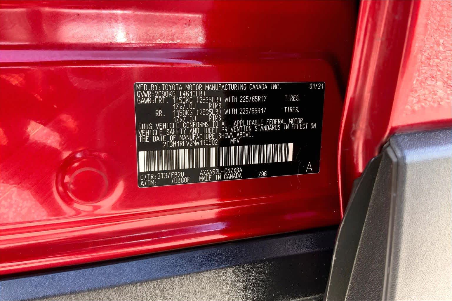 2021 Toyota RAV4 LE Ruby Flare Pearl at Group 1 Toyota Southwest