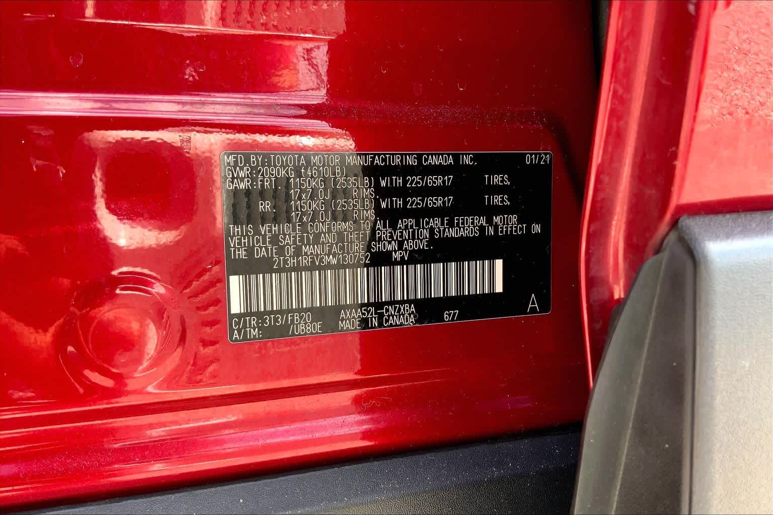 2021 Toyota RAV4 LE Ruby Flare Pearl at Group 1 Toyota Southwest
