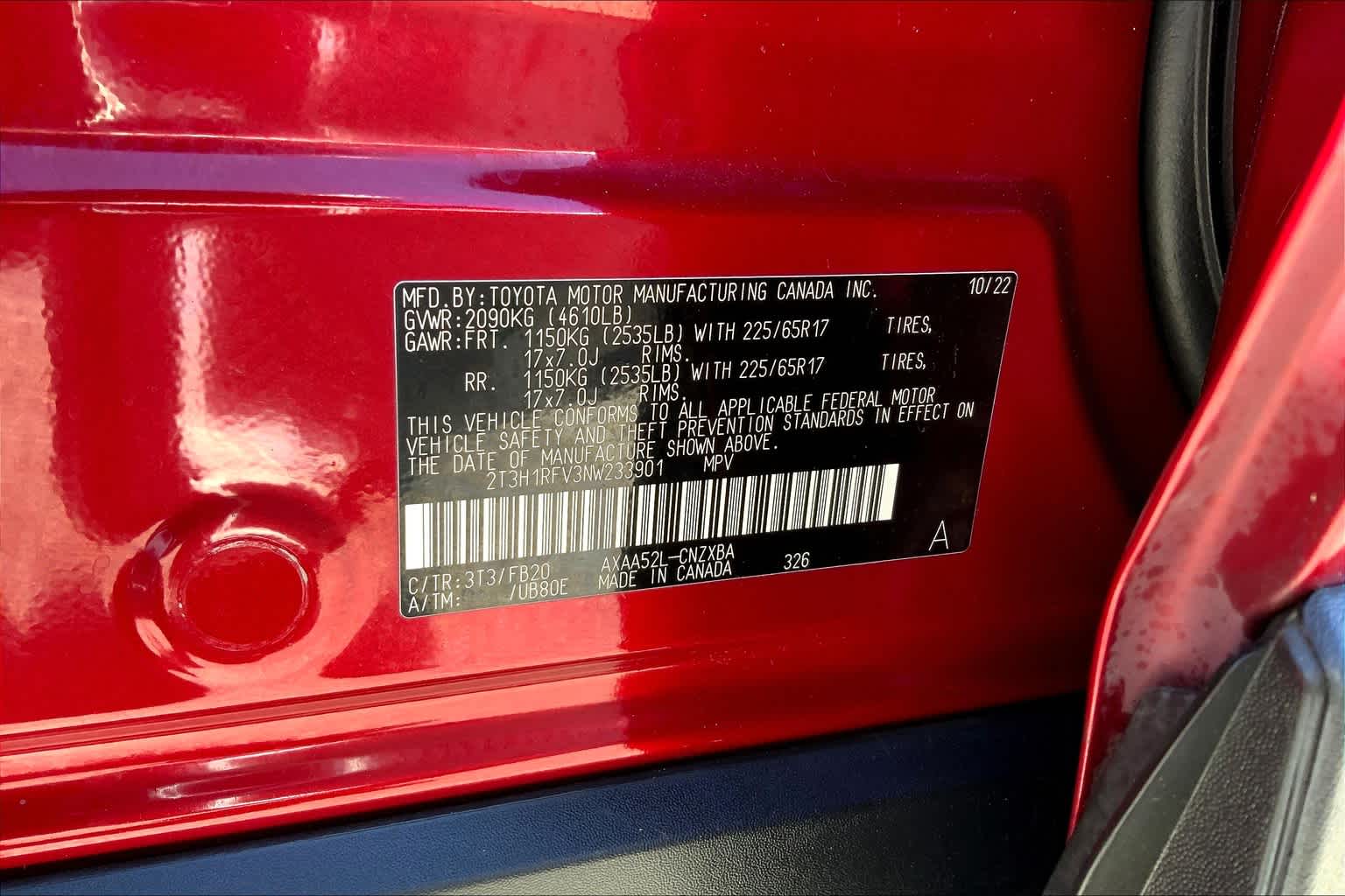 2022 Toyota RAV4 LE Ruby Flare Pearl at Tomball Ford
