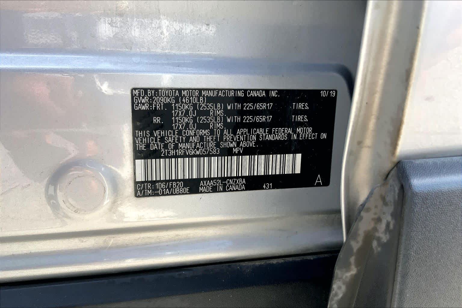 2019 Toyota RAV4 LE Silver Sky Metallic at Group 1 Toyota Southwest