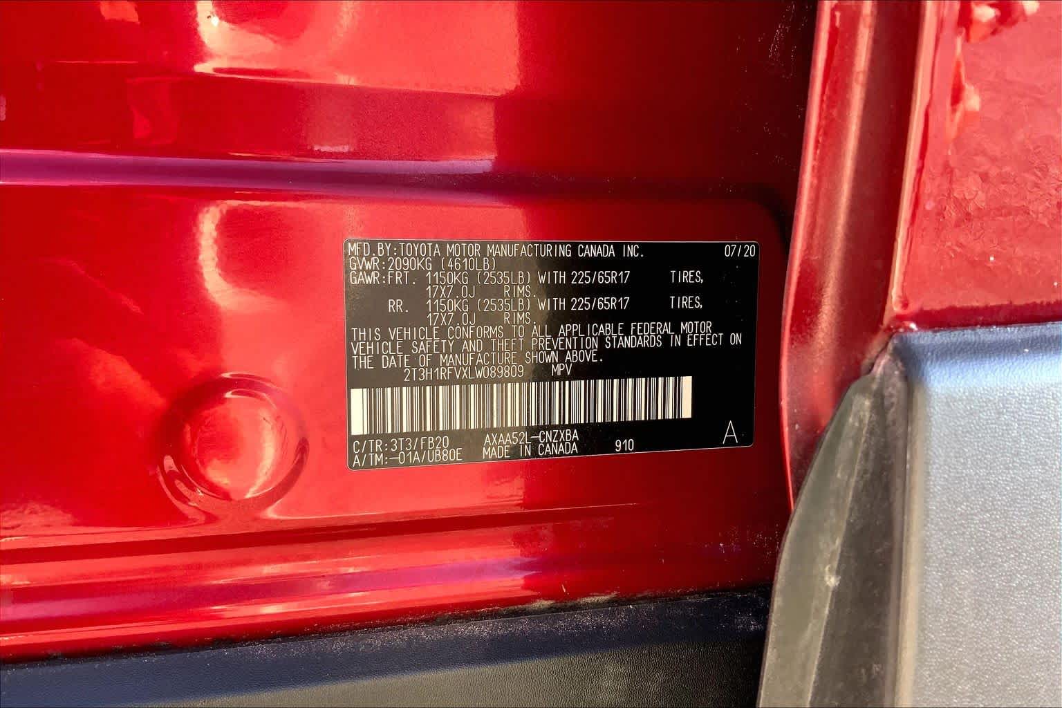 2020 Toyota RAV4 LE Ruby Flare Pearl at Group 1 Toyota Southwest