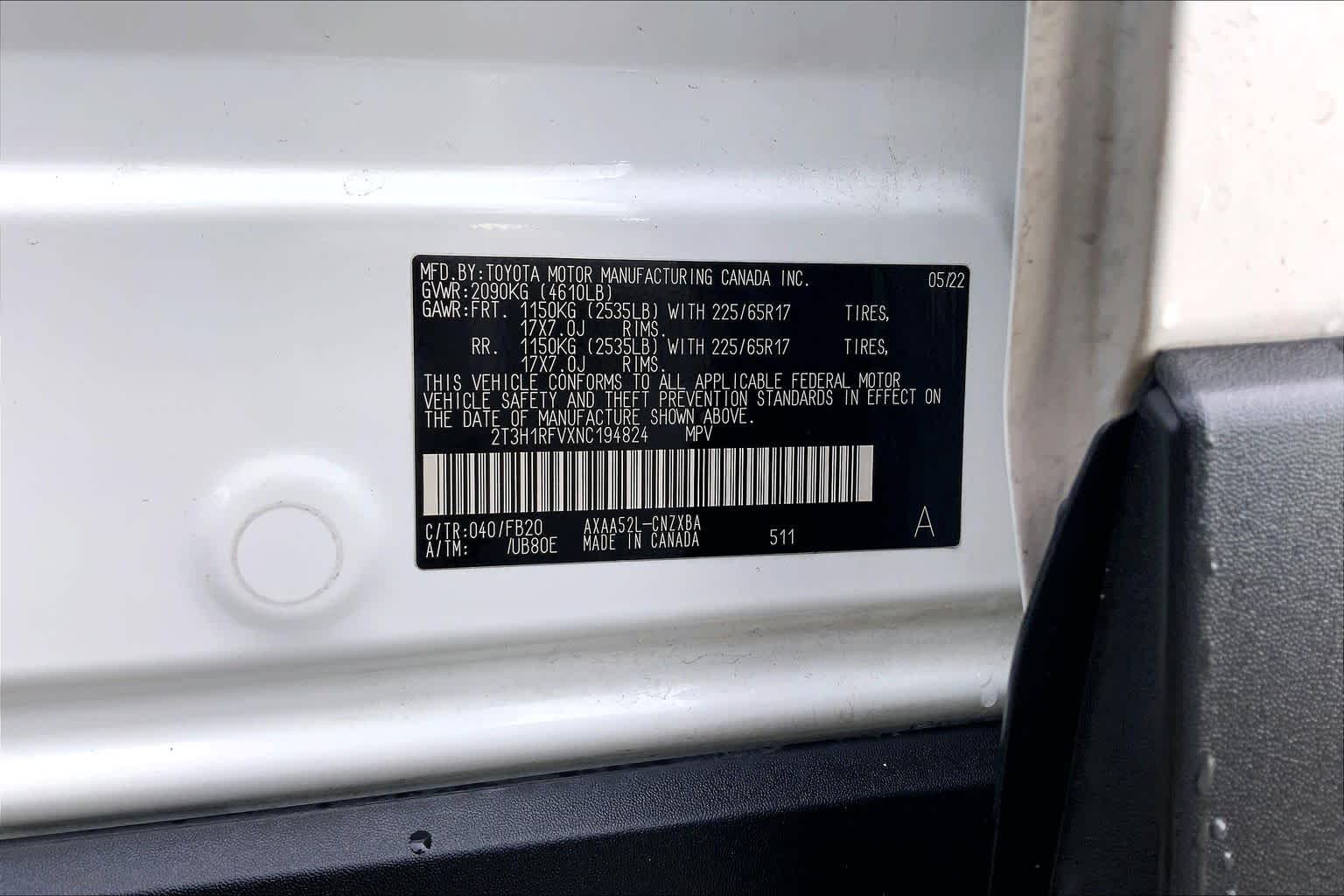 2022 Toyota RAV4 LE White at Group 1 Toyota Southwest