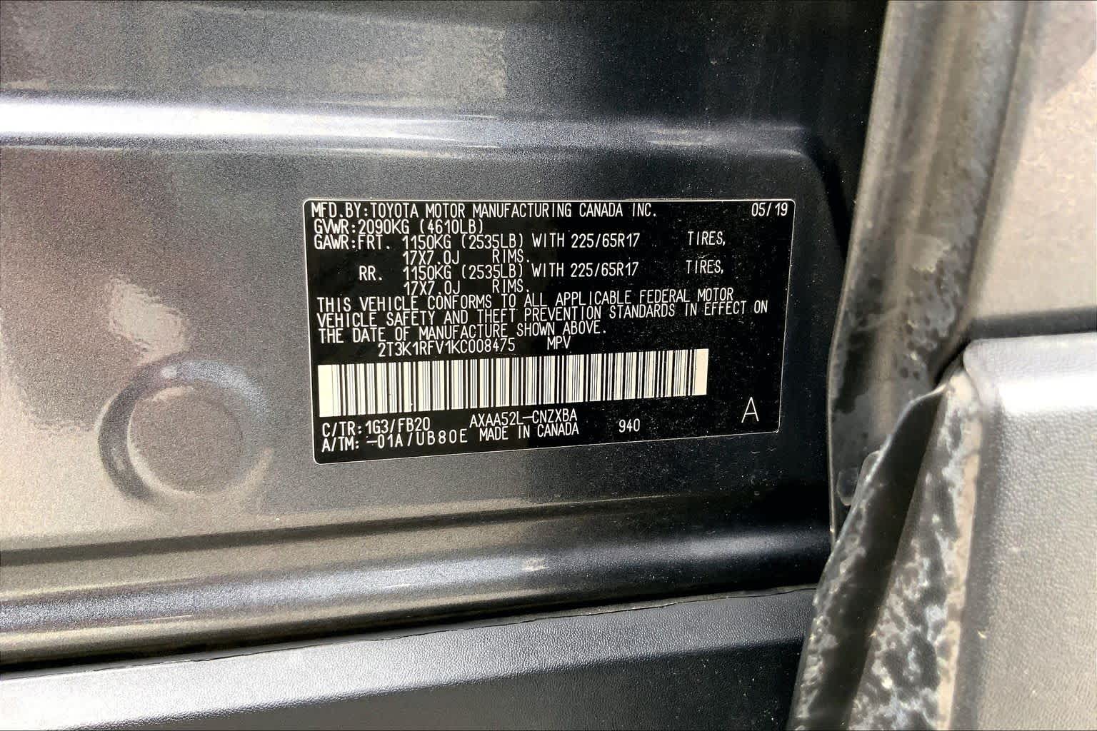 2019 Toyota RAV4 LE Magnetic Gray Metallic at Lexus Southwest Houston