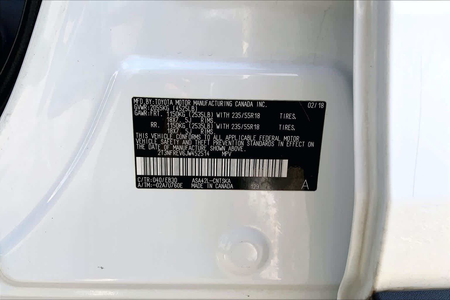 2018 Toyota RAV4 SE Super White at Turner Chevrolet