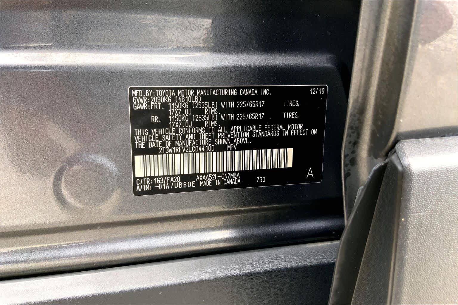 2020 Toyota RAV4 XLE Magnetic Gray Metallic at Group 1 Toyota Southwest