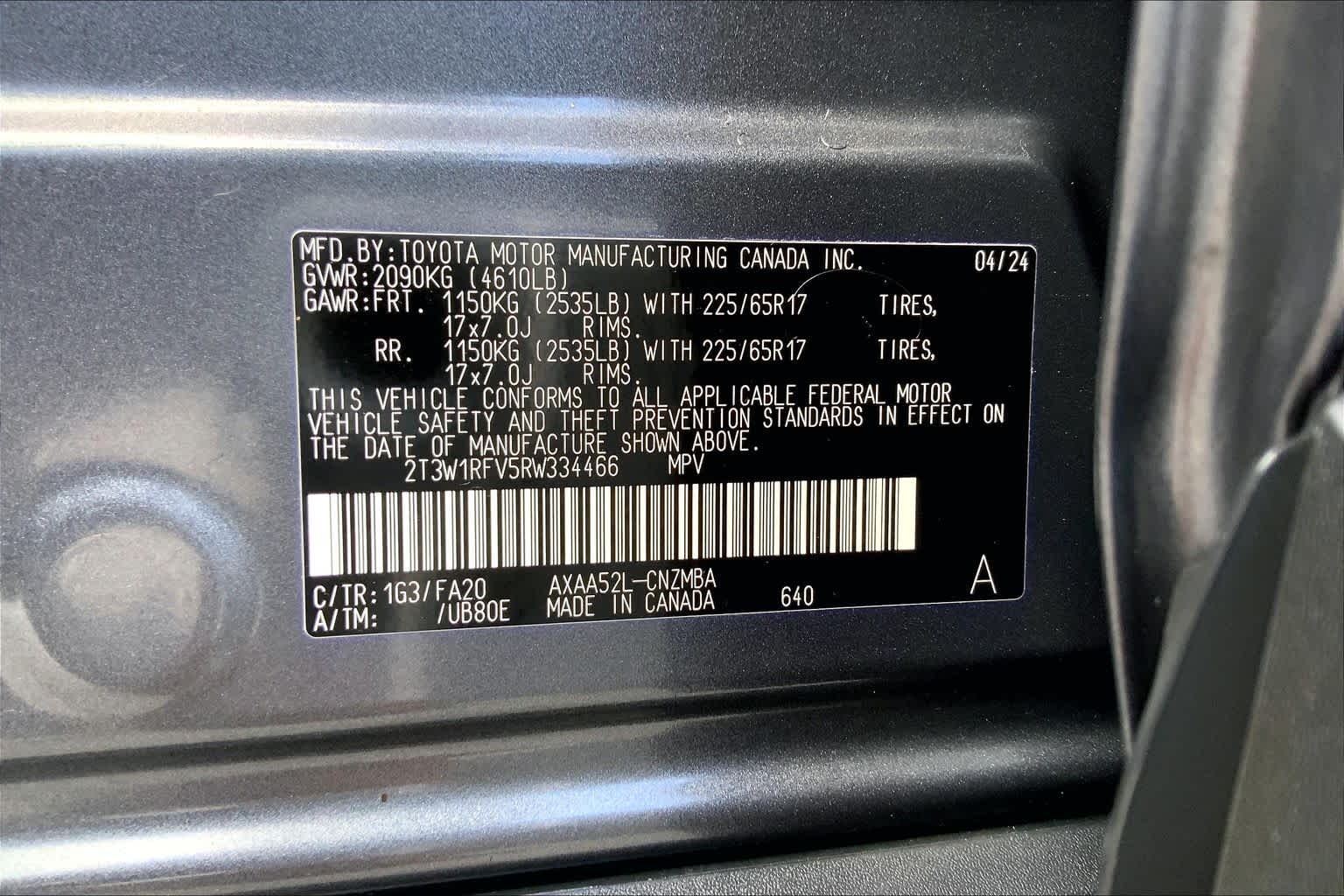 2024 Toyota RAV4 XLE Magnetic Gray Metallic at Group 1 Toyota Southwest