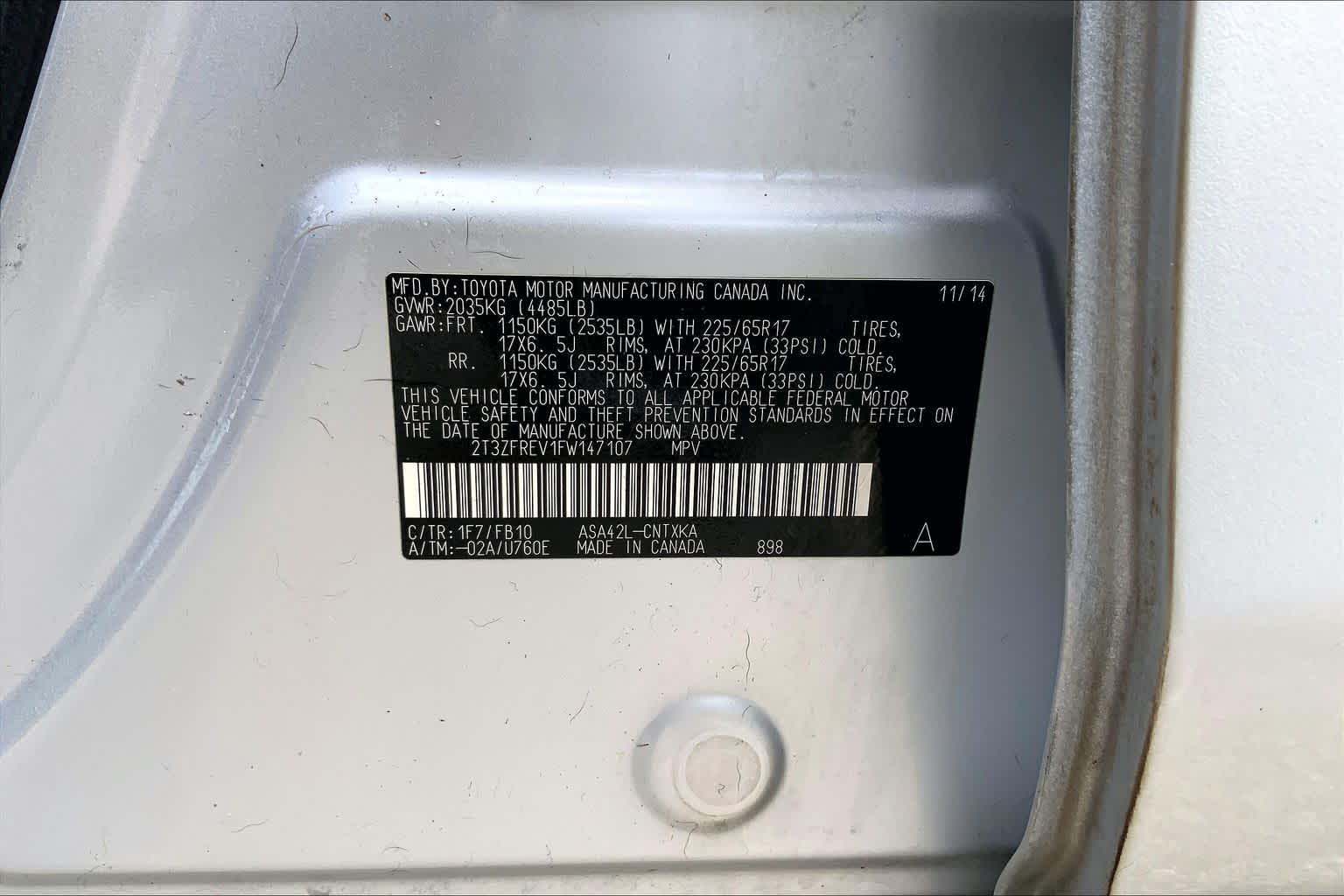 2015 Toyota RAV4 LE Classic Silver Metallic at Group 1 Toyota Southwest