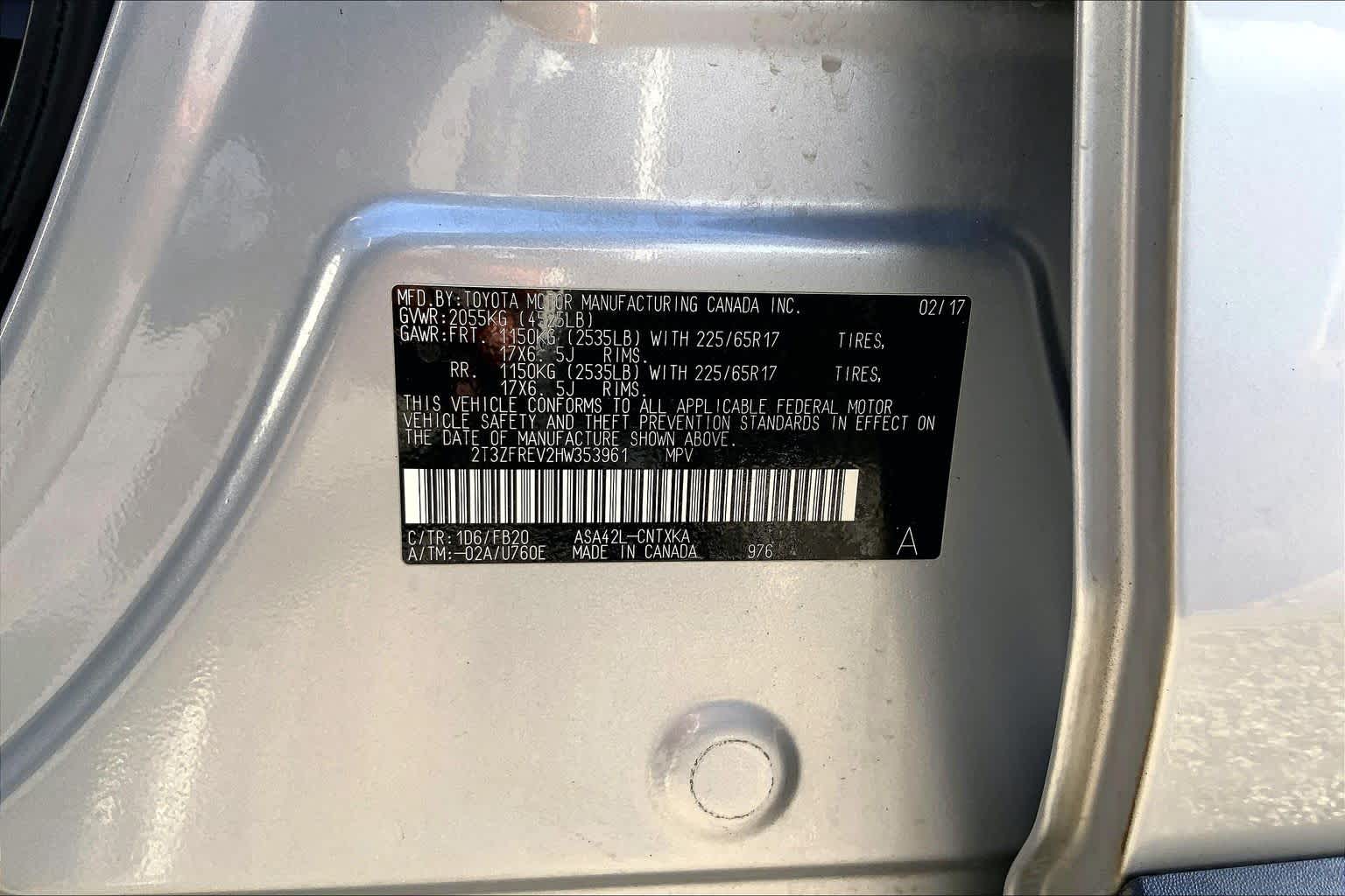 2017 Toyota RAV4 LE Silver Sky Metallic at AutoNation USA Katy