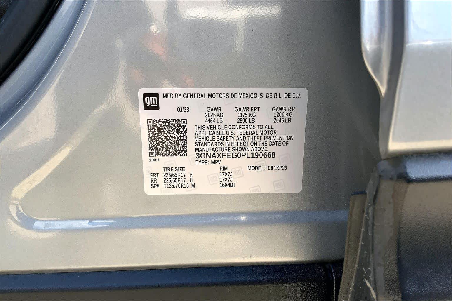 2023 Chevrolet Equinox LS Sterling Gray Metallic at AutoNation Chrysler Jeep Dodge Ram Spring