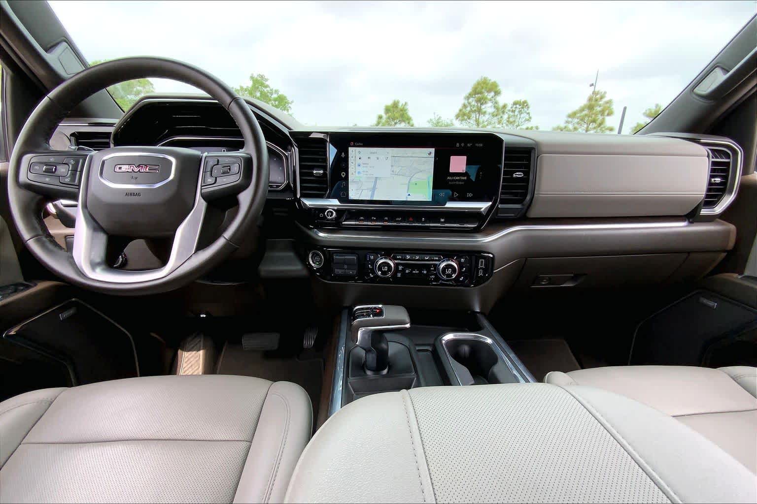 2023 GMC Sierra 1500 SLT White Frost Tricoat at Texan GMC Buick