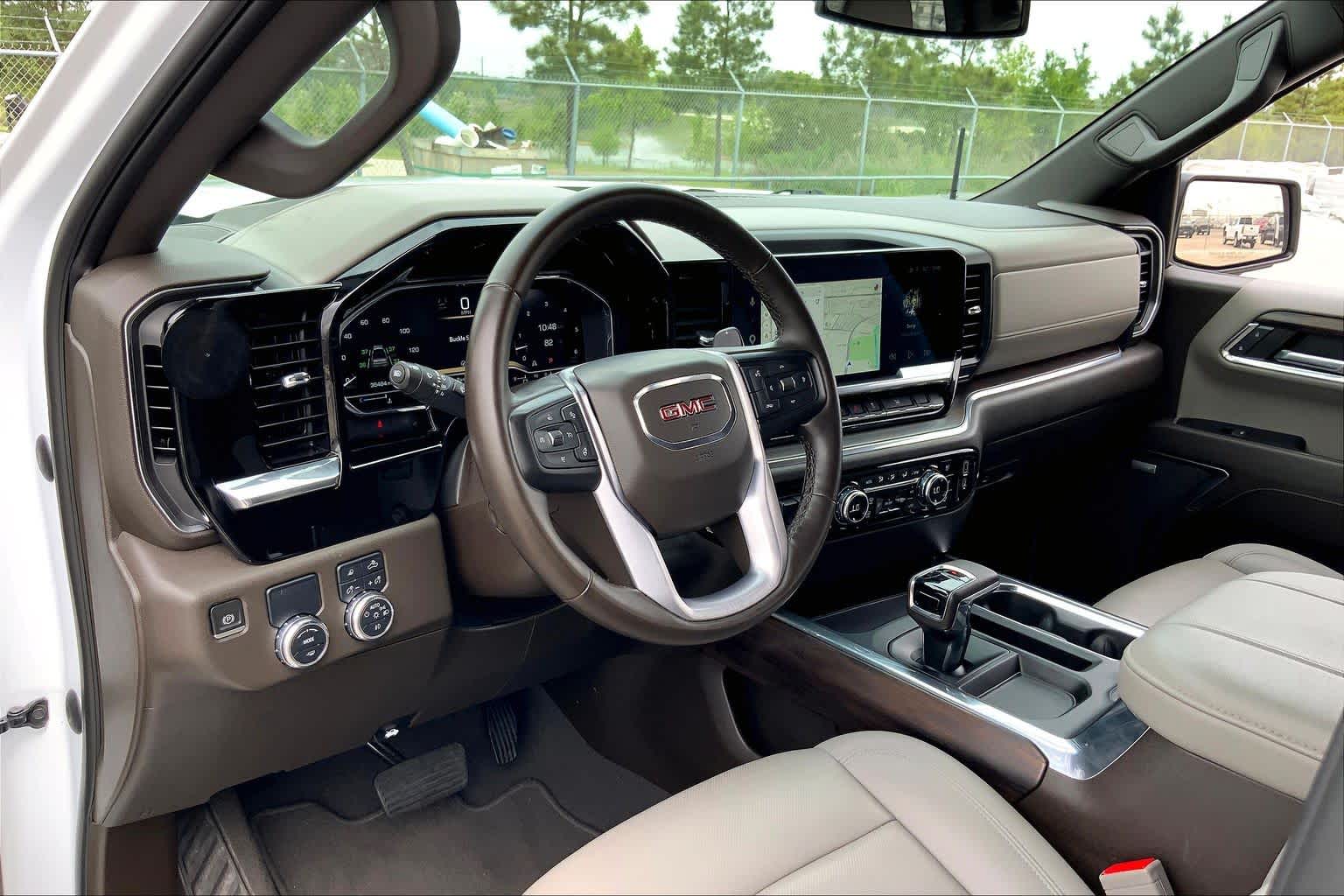 2023 GMC Sierra 1500 SLT White Frost Tricoat at Texan GMC Buick