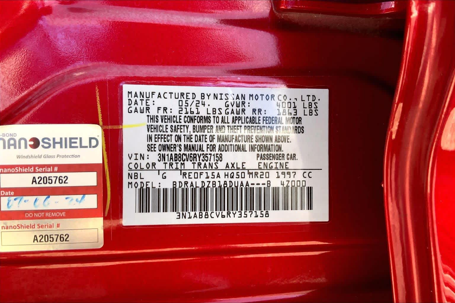2024 Nissan Sentra SV Scarlet Ember Tintcoat at HGreg Houston