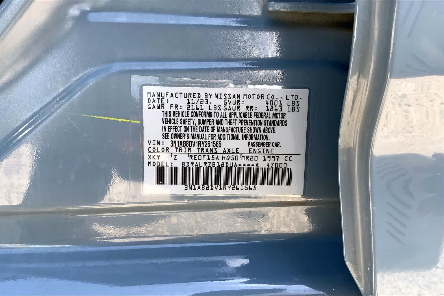 2024 Nissan Sentra SR Atlantic Gray Metallic/Super Black at Tomball Ford