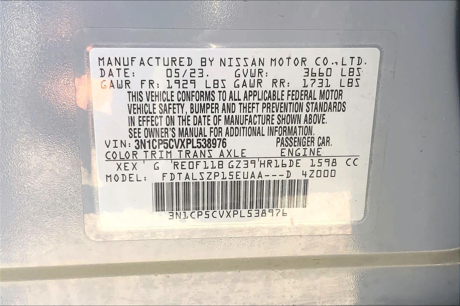 2023 Nissan Kicks SV Gray/Super Black at AutoNation Chevrolet Gulf Fwy