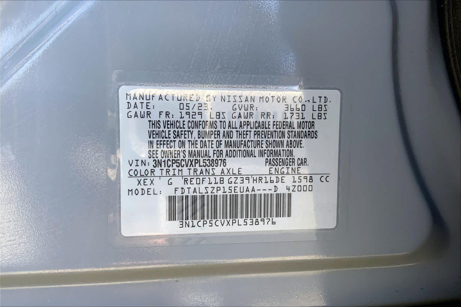 2023 Nissan Kicks SV Gray/Super Black at AutoNation Chrysler Jeep Dodge Ram Spring