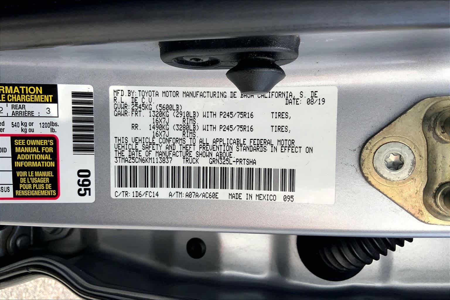 2019 Toyota Tacoma SR5 Silver Sky Metallic at AutoNation USA Katy