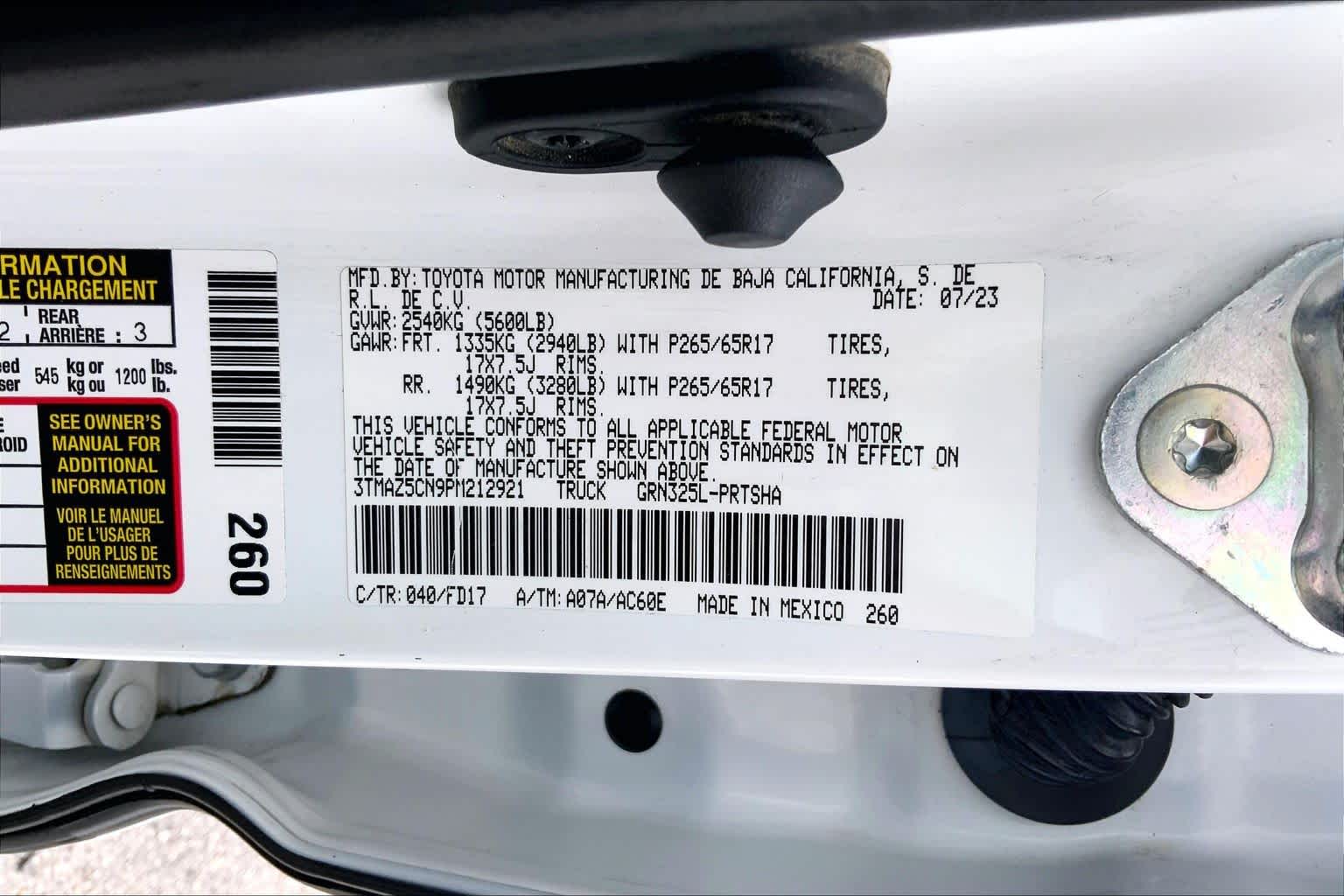 2023 Toyota Tacoma TRD Sport Ice Cap at Group 1 Toyota Southwest
