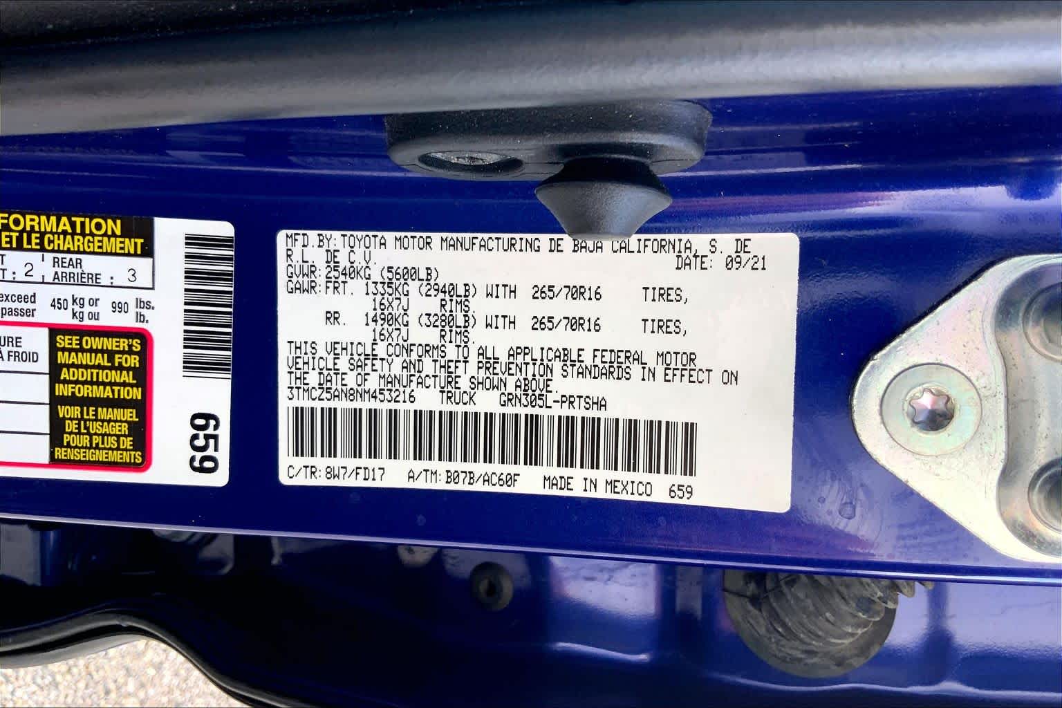 2022 Toyota Tacoma TRD Off Road Blue Crush Metallic at Beck & Masten Kia