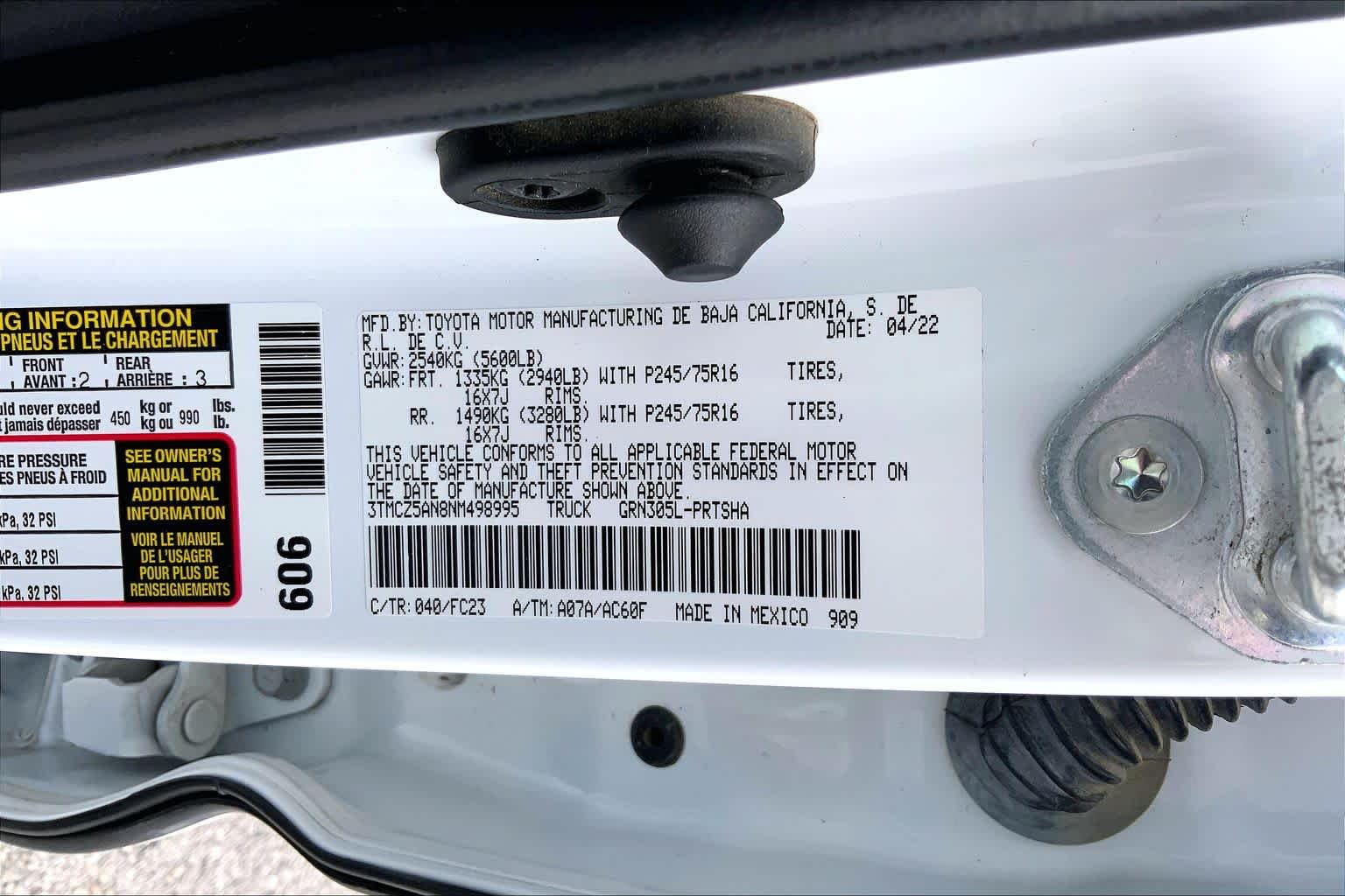 2022 Toyota Tacoma SR5 White at Group 1 Toyota Southwest