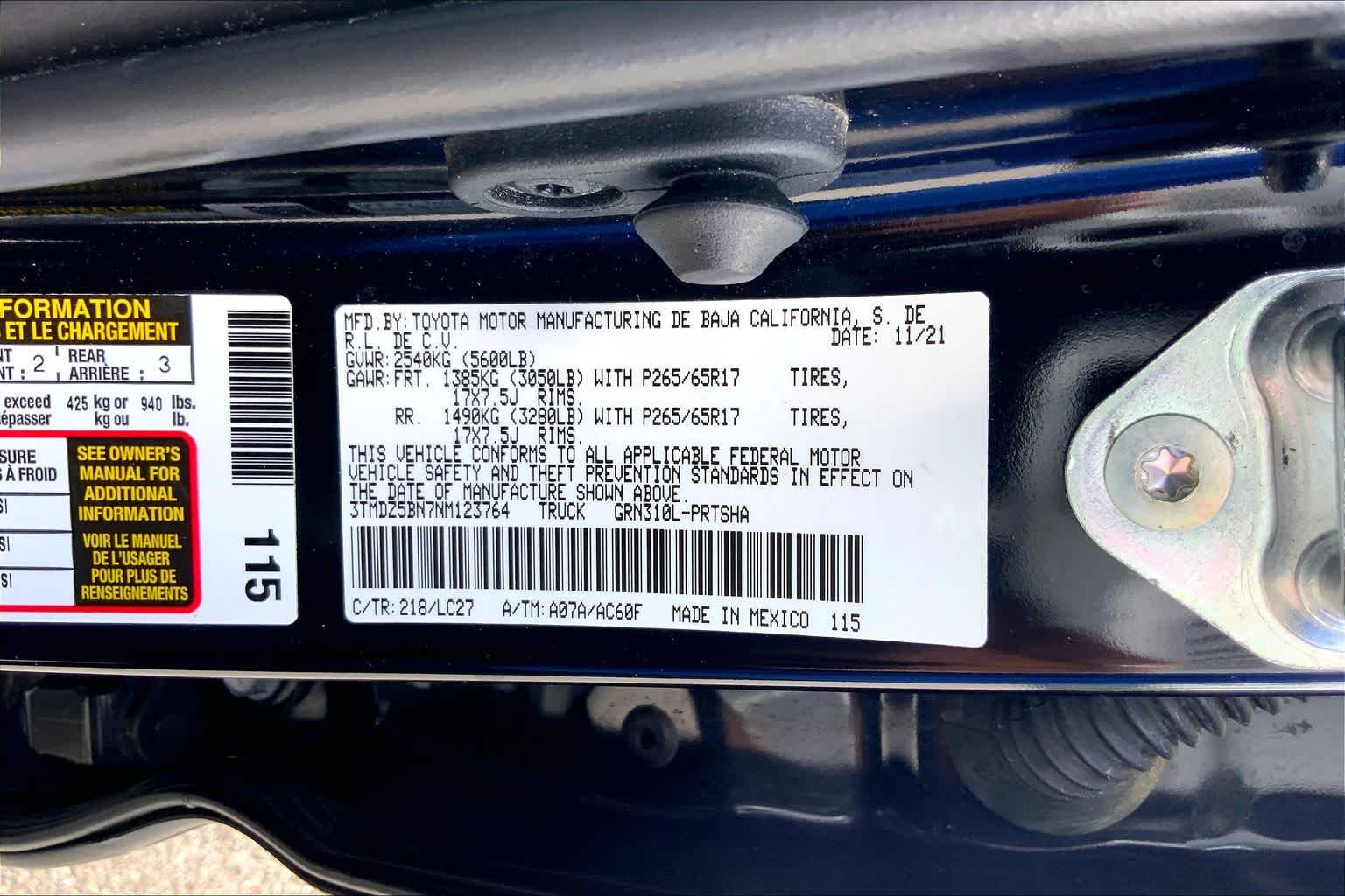 2022 Toyota Tacoma TRD Off Road Midnight Black Metallic at Group 1 Toyota Southwest