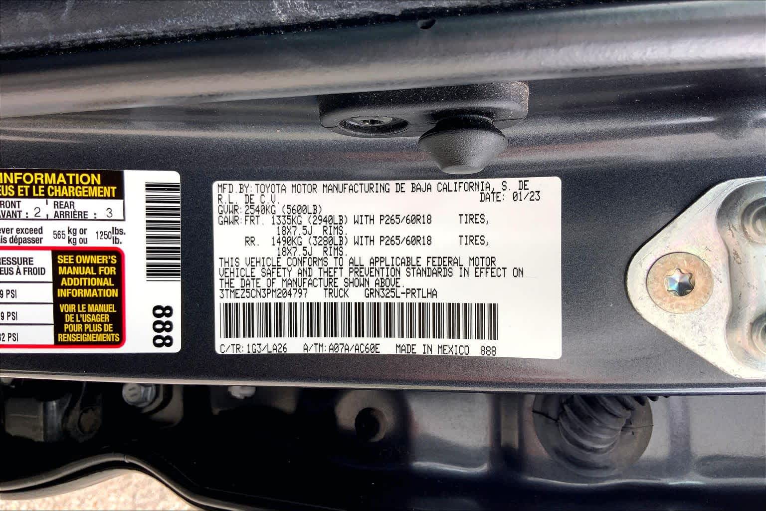 2023 Toyota Tacoma Limited Magnetic Gray Metallic at Group 1 Toyota Southwest