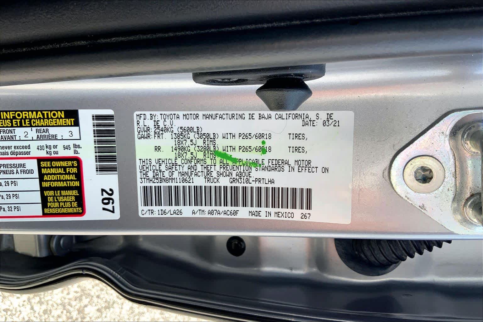 2021 Toyota Tacoma Limited Silver Sky Metallic at Lexus Southwest Houston