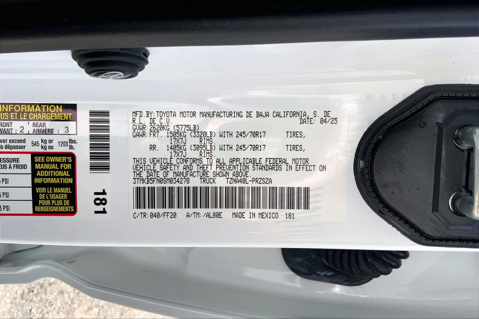 2025 Toyota Tacoma SR5 Ice Cap at Group 1 Toyota Southwest