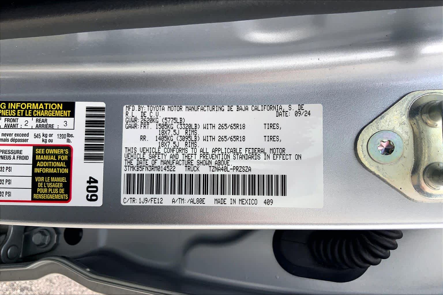 2024 Toyota Tacoma TRD Sport Celestial Silver Metallic at Group 1 Toyota Southwest