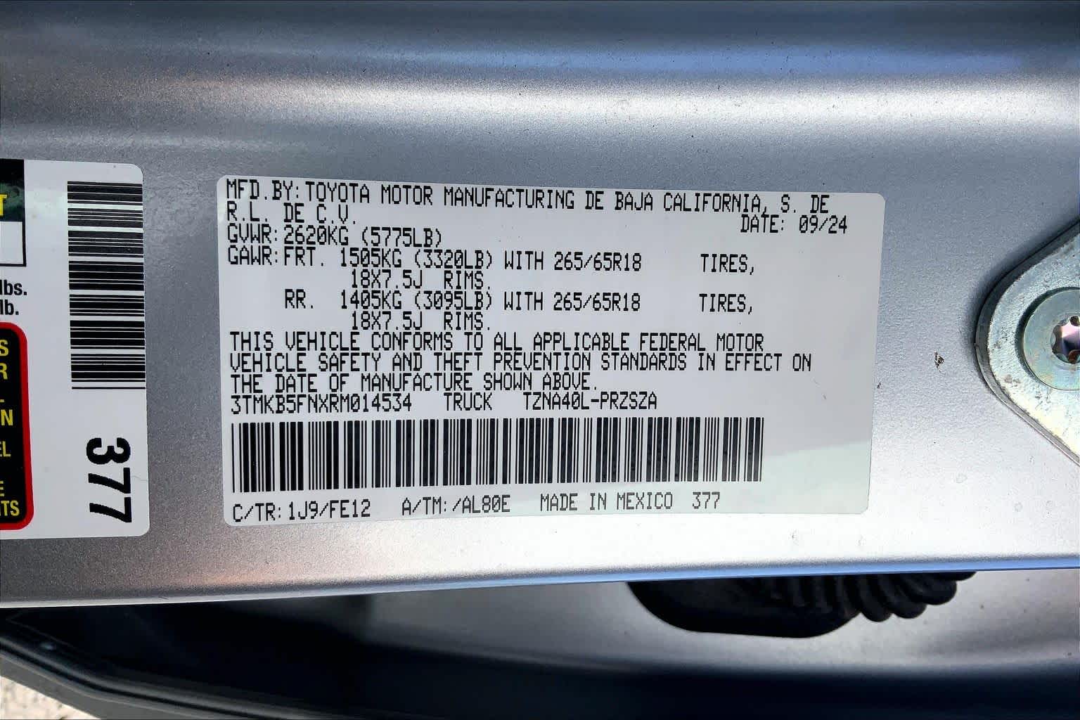 2024 Toyota Tacoma TRD Sport Celestial Silver Metallic at Group 1 Toyota Southwest