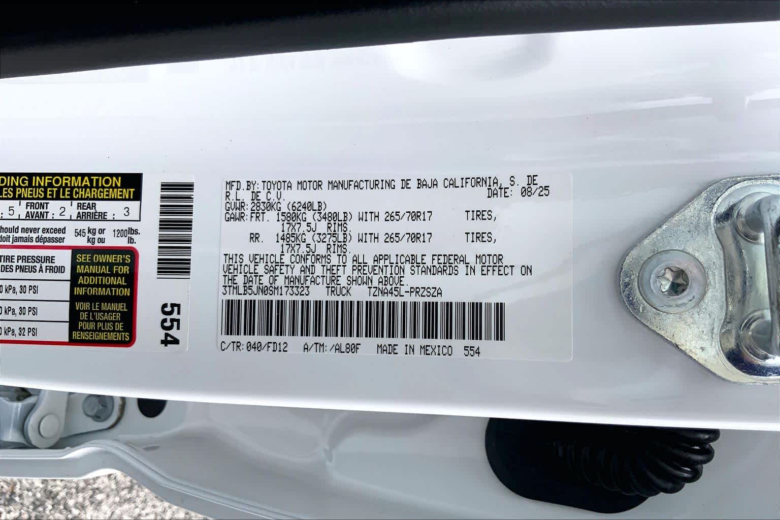 2025 Toyota Tacoma TRD Off Road Ice Cap at Lexus Southwest Houston