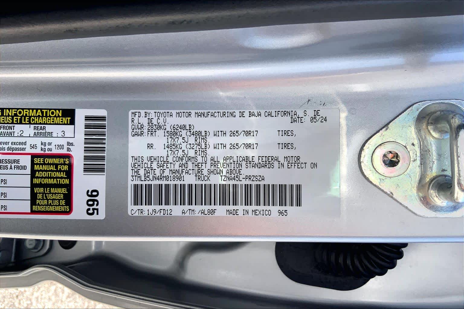 2024 Toyota Tacoma TRD Off Road Celestial Silver Metallic at Group 1 Toyota Southwest