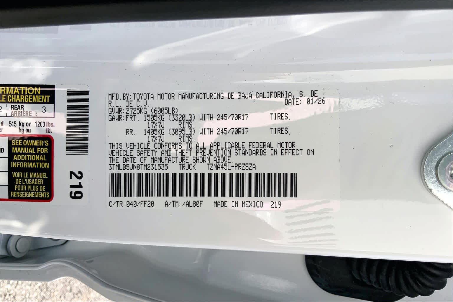 2026 Toyota Tacoma SR5 Ice Cap at Group 1 Toyota Southwest