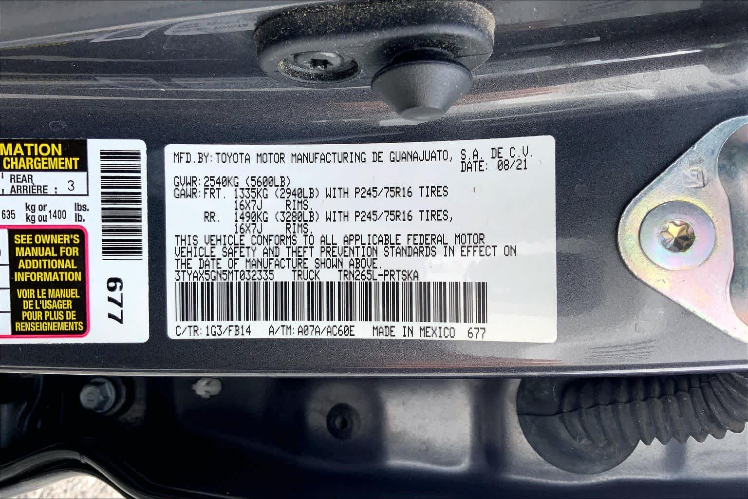 2021 Toyota Tacoma SR Magnetic Gray Metallic at Group 1 Toyota Southwest