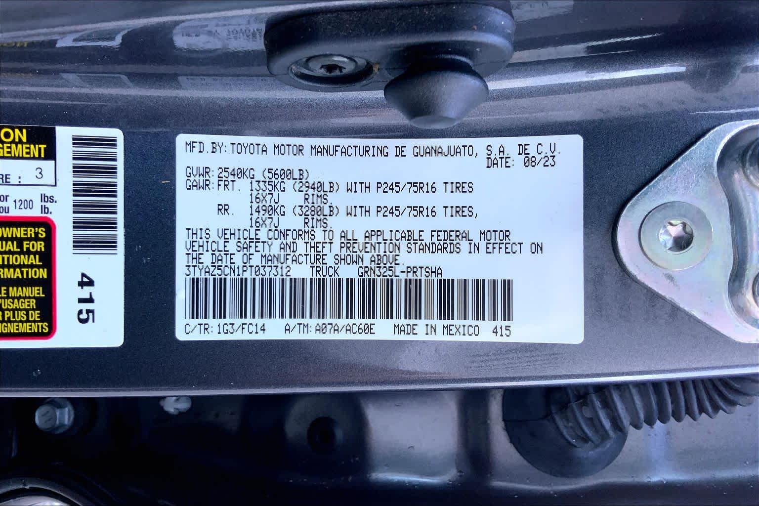 2023 Toyota Tacoma SR5 Magnetic Gray Metallic at Group 1 Toyota Southwest