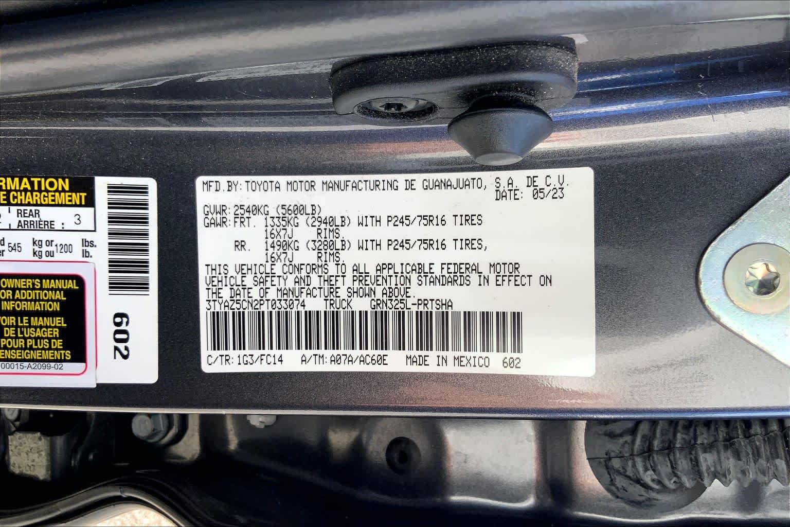 2023 Toyota Tacoma SR5 Magnetic Gray Metallic at Group 1 Toyota Southwest