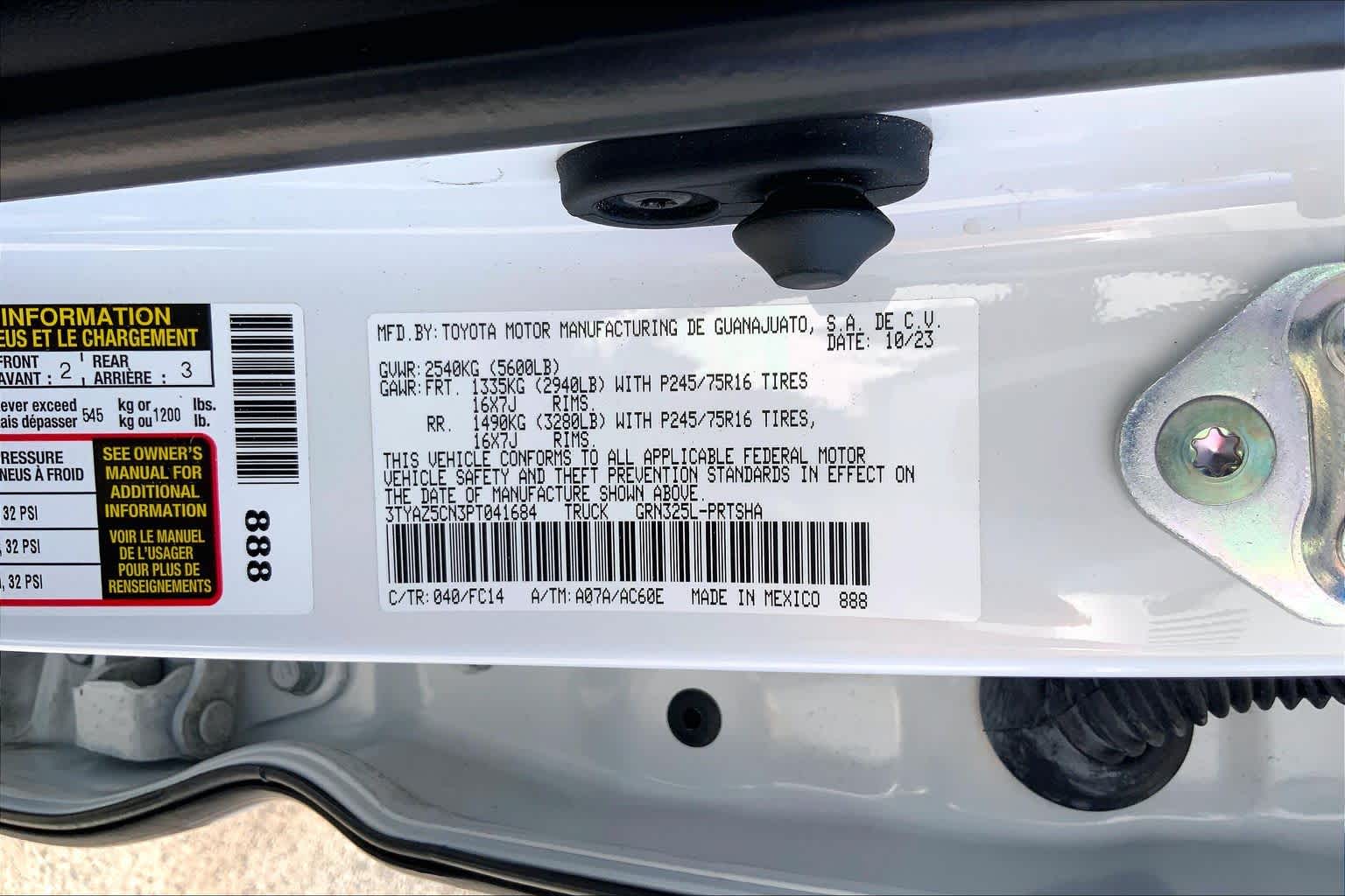 2023 Toyota Tacoma SR5 Ice Cap at Group 1 Toyota Southwest