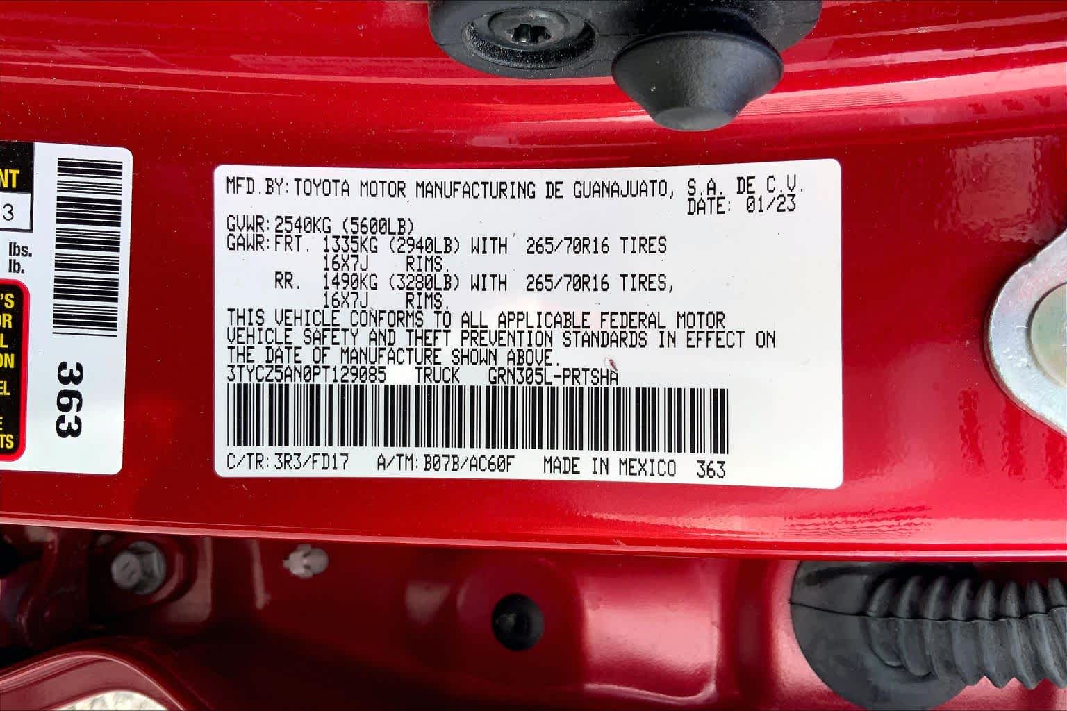 2023 Toyota Tacoma TRD Off Road Barcelona Red Metallic at Group 1 Toyota Southwest