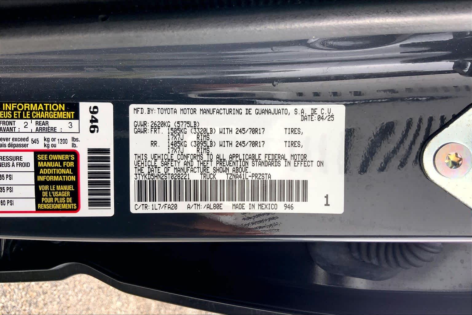 2025 Toyota Tacoma SR Underground at Group 1 GMC Buick South