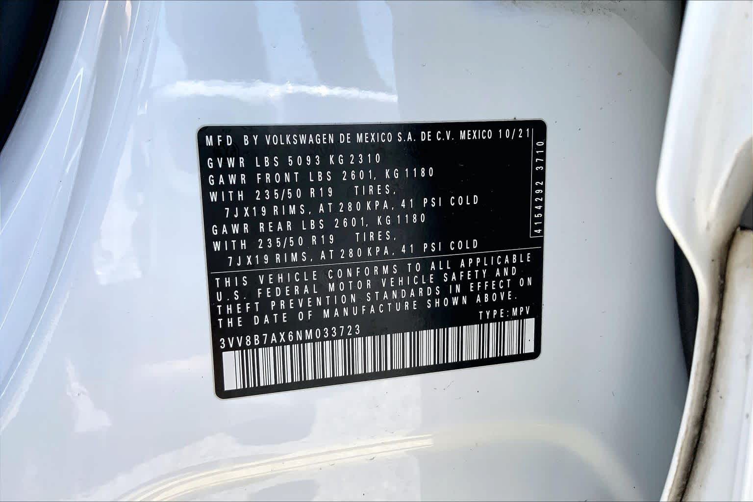 2022 Volkswagen Tiguan SE R-Line Black Pure White at Beck & Masten Kia