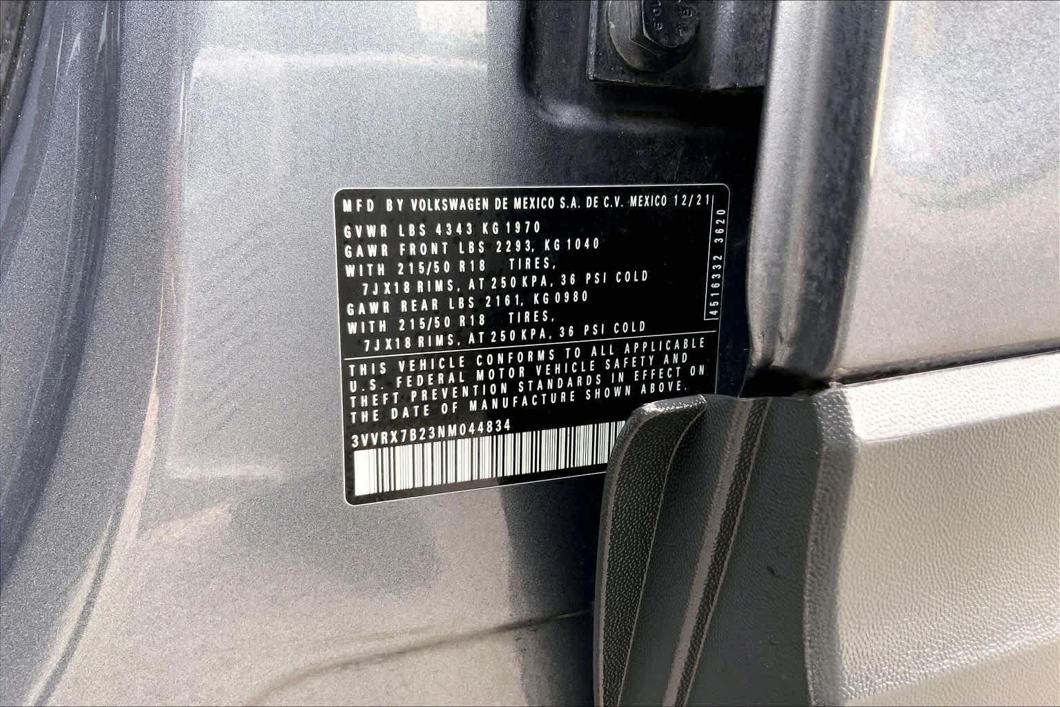 2022 Volkswagen Taos SE Platinum Gray Metallic at Lexus Southwest Houston