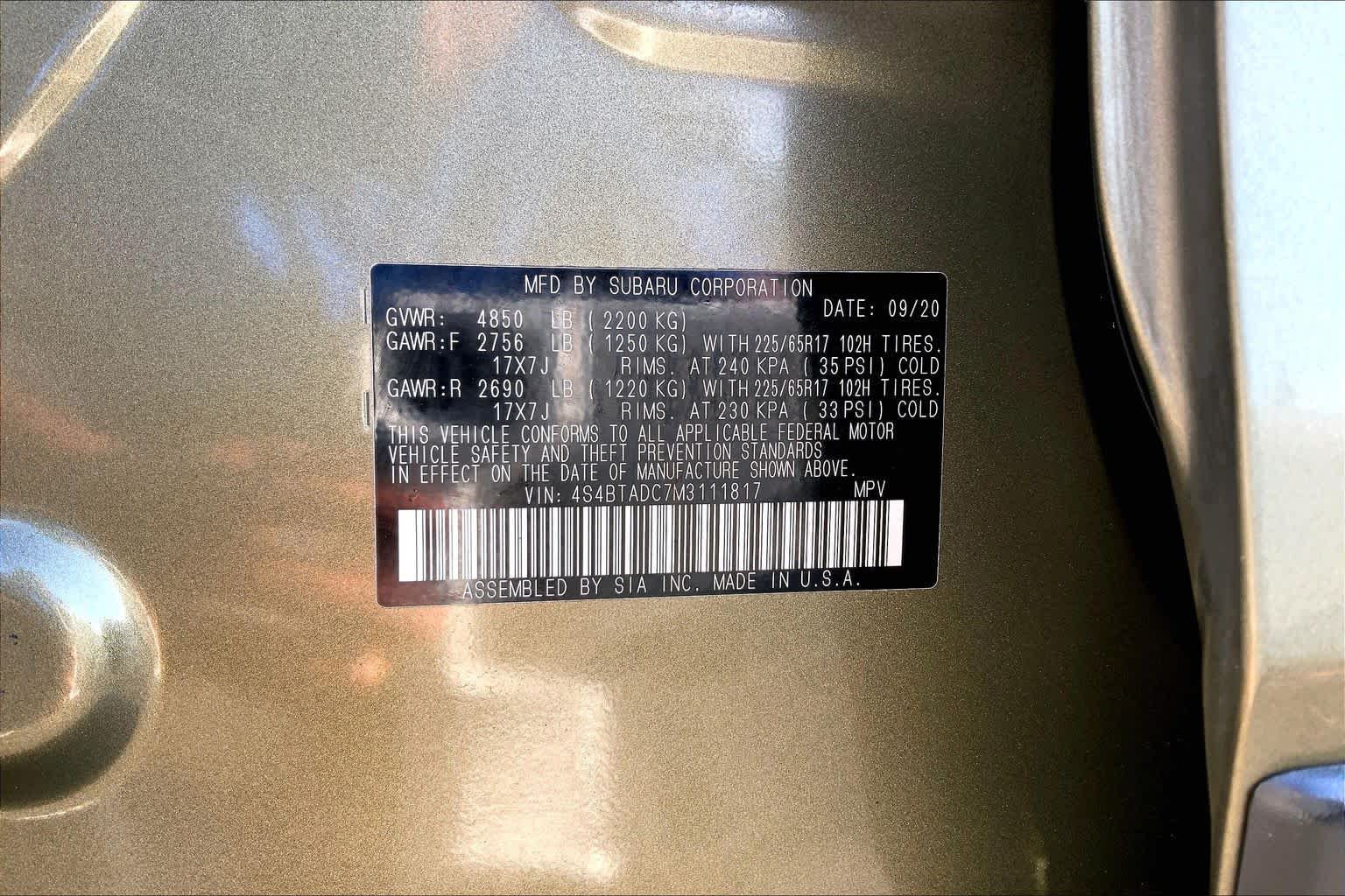 2021 Subaru Outback Premium Autumn Green Metallic at Lexus of Clear Lake